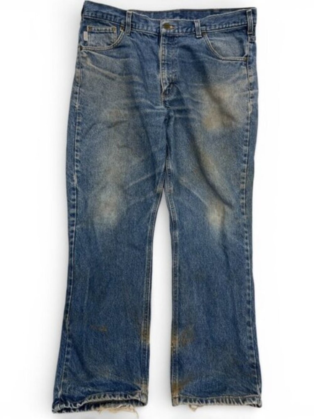 Carhartt B18 Denim Jeans Distressed Trashed Carpenter Baggy Skater Men's 38x30